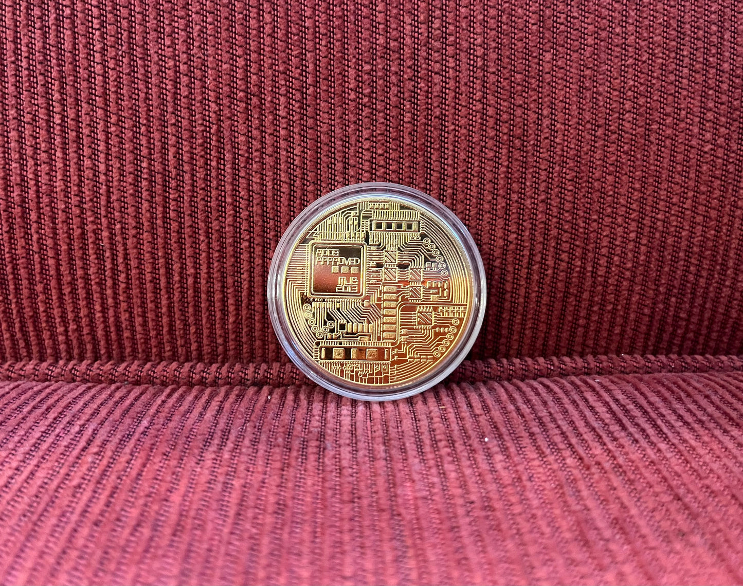 Συλλεκτικό Bitcoin (BTC) κρυπτο νομισμα σε θήκη